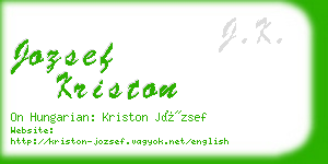 jozsef kriston business card
